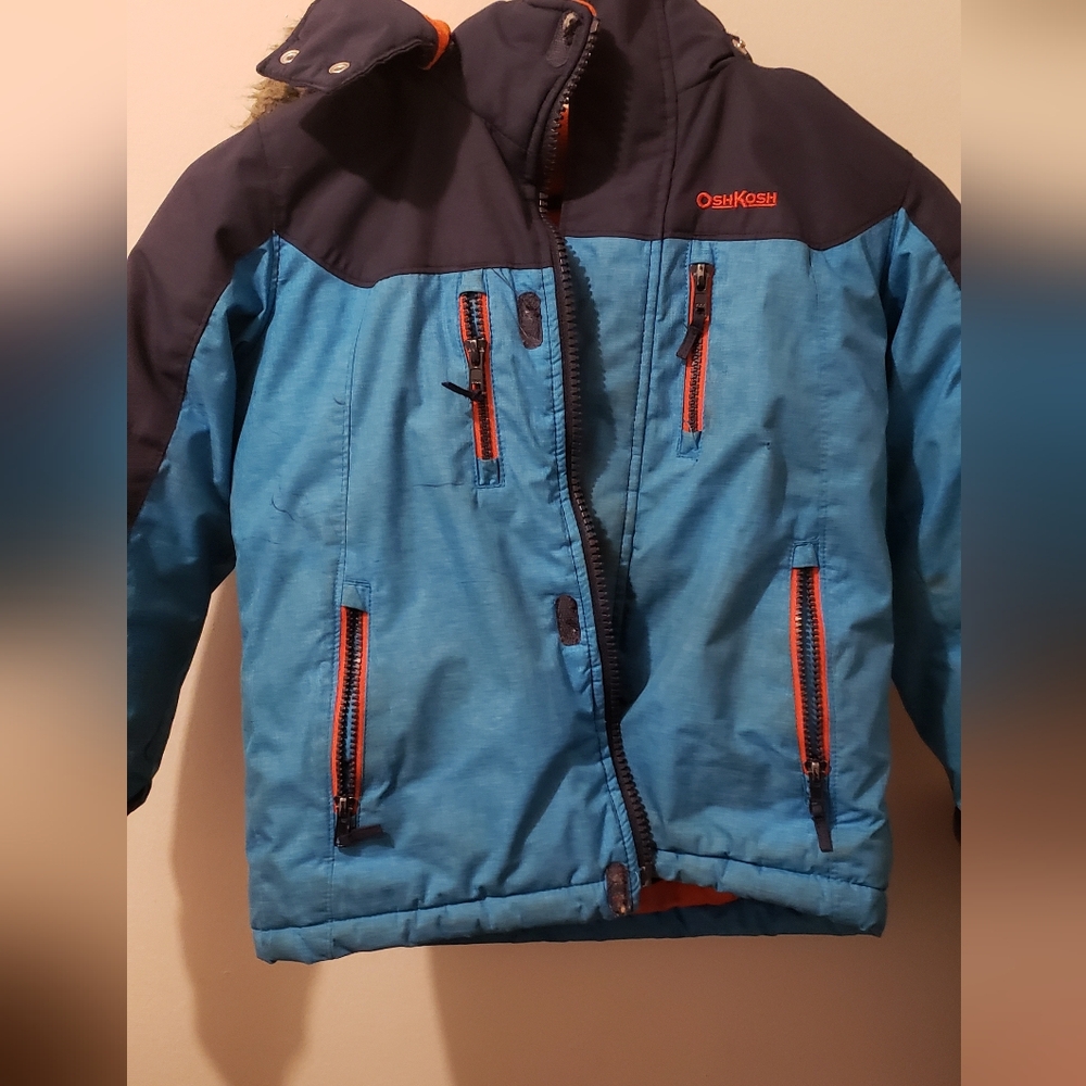 OshKosh B'gosh Blue and Orange Puffer Jacket